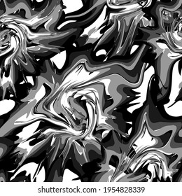 Marble pattern, paint streaks. Abstract seamless pattern. Design for printing on fabric, paper. Ink painting on water. Vector graphics.