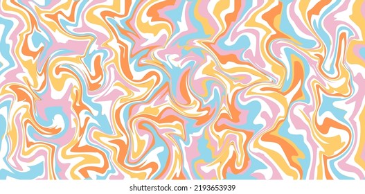 Marble patterns in the style of the 60s and 70s. Vector stock illustration. Background. Groovy. hippies and the world