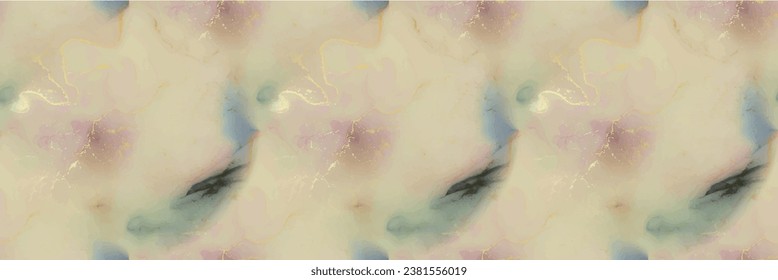 Textura del vector Geode del arte rosa de mármol. Fondo de degradado azul. Fondo morado de tinta de alcohol. Repetición de la tinta del vector Lilac. Acuarela De Tinta De Mármol Violeta. Pintura Abstracta Moderna Pintura Dorada Color del Agua Pintado.