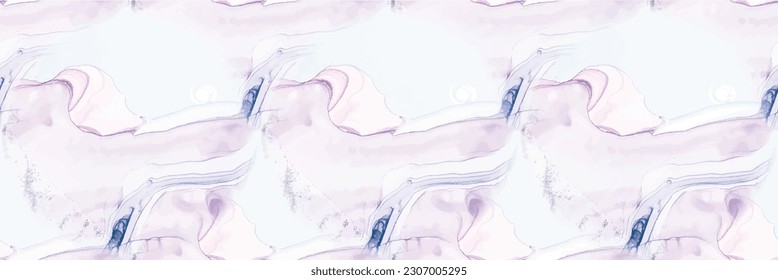 Tinta rosa de mármol. Textura de vectores de flujo de plantilla sin vectores. Pintura de color de agua dorada. Fondo de la tinta del vector violeta. Fondo De Arte De Mármol Púrpura. Color de agua del degradado azul. Mármol Lilac Alcohol.