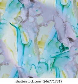 Tinta De Vector Rosa Mármol. Fondo oriental dorado. Repetición del color del agua púrpura. Acuarela de tinta de alcohol verde. Acuarela de mármol verde. Pintura con tinta azul. Brillo de Vector ligero. Pintura moderna sin costuras