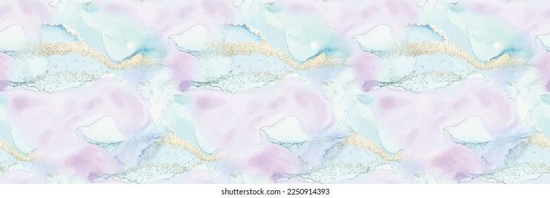Marble Pink Vector Ink. Light Elegant Glitter. Blue Gradient Watercolor. Violet Alcohol Ink Canvas. Purple Marble Ink Background. Gold Art Paint. Lilac Water Color Watercolor. Modern Abstract Template