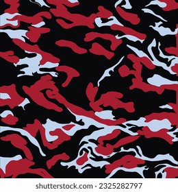 Marble red-black military camouflage pattern. Abstract camouflage pattern vector