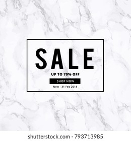 Marble sale banner template vector illustration.