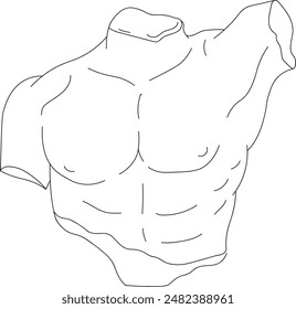 marble sculpted body with abs