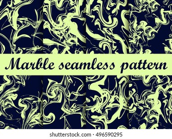Marble seamless pattern. Hand drawn watercolor marbling. Ink marbling texture. Vector illustration.