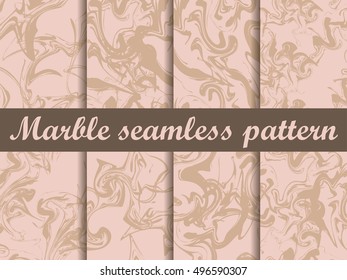 Marble seamless pattern. Hand drawn watercolor marbling. Ink marbling texture. Vector illustration.