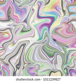 Marble seamless pattern in neon brightful colors. Vector illustration.