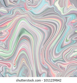 Marble seamless pattern in neon brightful colors. Vector illustration.