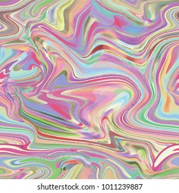 Marble seamless pattern in neon brightful colors. Vector illustration.