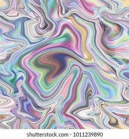 Marble seamless pattern in neon brightful colors. Vector illustration.