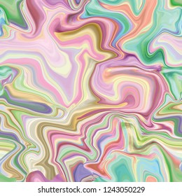 Marble seamless pattern in neon brightful colors. Vector illustration.