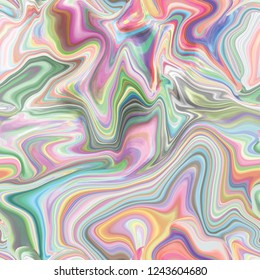 Marble seamless pattern in neon brightful colors. Vector illustration.