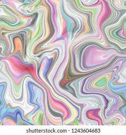 Marble seamless pattern in neon brightful colors. Vector illustration.