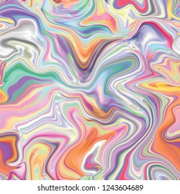 Marble seamless pattern in neon brightful colors. Vector illustration.