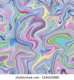 Marble seamless pattern in neon brightful colors. Vector illustration.