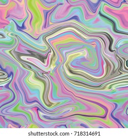 Marble seamless pattern in neon brightful colors. Vector illustration.