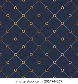 Marble seamless pattern. Repeating abstract geometric pattern. Gold geometrics background. Repeated dot and line texture. Design for prints, tiles, gift wrappers, wallpapers. Diamond patern. Vector