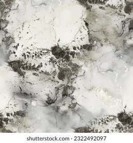 Marble Silver Texture. Marble Floor Repeat. Gold Alcohol Ink Vector. Marble Stone Watercolor. White Marble Tile. Dirty Silver Ink Background. Grey Oriental Seamless Background. Luxury Stain Painting