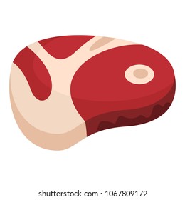Marble steak icon. Flat illustration of marble steak vector icon for web
