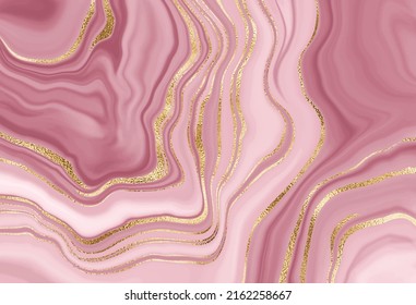 Marble stone background design with natural mineral texture and gold veins.