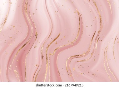 Marble stone background design with natural texture and gold splatter.