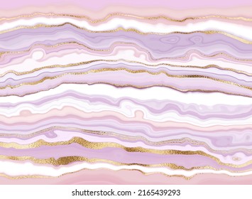 Marble stone background print design with mineral geode texture and gold veins.