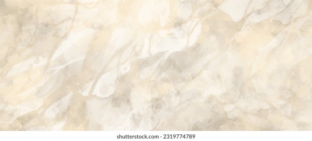 Marble. Stone. Beige vector watercolor art background.  Marbled texture for cards, flyers, poster, banner. Stucco. Wall. Old paper. Brushstrokes and splashes. Painted template for design.	
