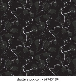 Marble stone black vector seamless texture. Artificial stone grey and white background.