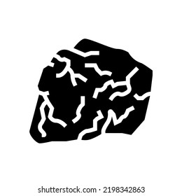 marble stone rock glyph icon vector. marble stone rock sign. isolated symbol illustration