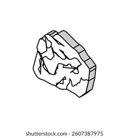 marble stone rock isometric icon vector. marble stone rock sign. isolated symbol illustration