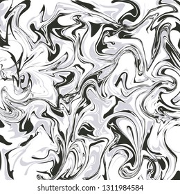 Marble stone texture black and white background vector illustration eps10. Abstract grunge template for text. Liquid paint design element for business site, wedding cards, poster, cover, packaging.