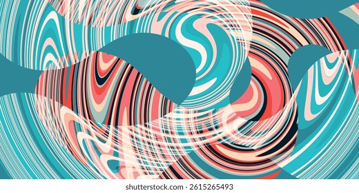 Marble Swirl Geometric Pattern Background