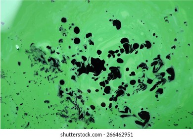 Marble technique - Abstract green black painting background - Old marbled paper technique texture. Handmade marbleized effect with acrylic paints - vector