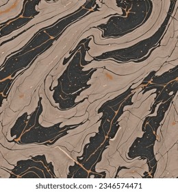 Marble texture, abstract background, brown, black