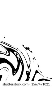 Marble texture, abstract border frame, futuristic design background, liquid dynamic background, black and white vector illustration.