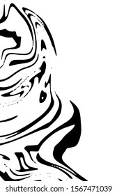 Marble texture, abstract border frame, futuristic design background, liquid dynamic background, black and white vector illustration.