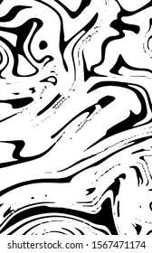 Marble texture, abstract border frame, futuristic design background, liquid dynamic background, black and white vector illustration.