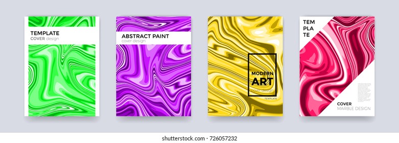 Marble texture or abstract paint design of creative color splash background with liquid watercolor backdrop for banner, poster and magazine cover background. Vector marbling pattern template.