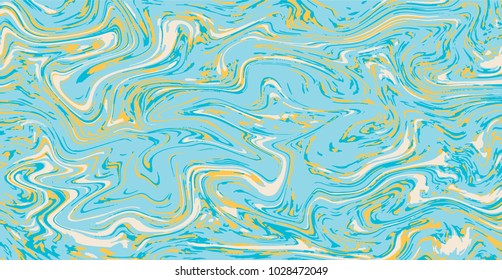Marble texture background. Abstract pattern for fabric, tile interior design or gift wrapping paper. Textile pattern business cover template background. Ebru aqua ink painting on water. Vector. EPS 8.