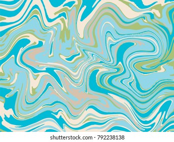 Marble texture background. Abstract pattern for fabric, tile interior design or gift wrapping paper. Textile pattern business cover template background. Ebru aqua ink painting on water. Vector. EPS 8