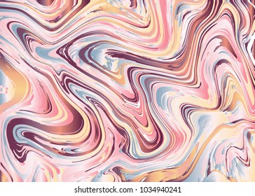 Marble texture background. Liquid marble texture abstract design. Natural watercolor marbling pattern. Fabric and gift wrapping paper design. Vector illustration