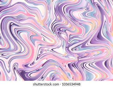 Marble texture background. Liquid marble texture abstract design. Natural watercolor marbling pattern. Fabric and gift wrapping paper design. Vector illustration