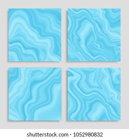 Marble texture background set. Colorful trendy artistic backgrounds.