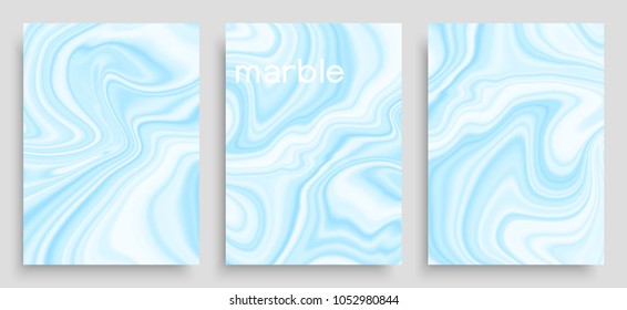 Marble texture background set. Colorful trendy artistic backgrounds.