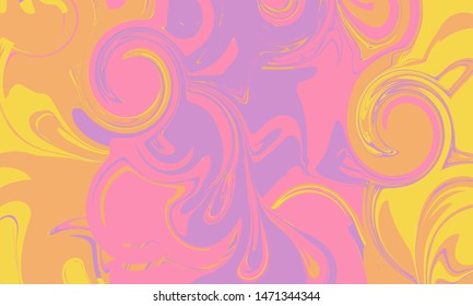 Marble Texture Background, Yellow, Pink and Blue