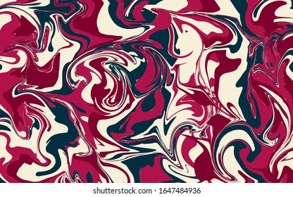 Marble texture banner. Liquid texture. Pink, blue, cream stains. Contrast vector stock illustration, for backgrounds, holidays, business cards, posters, cards. Surface water, paint, waves, divorces