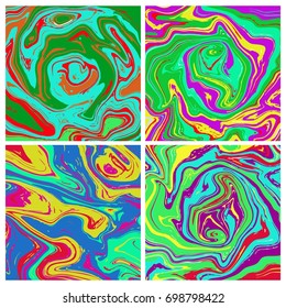 Marble Texture With Colorful Paint