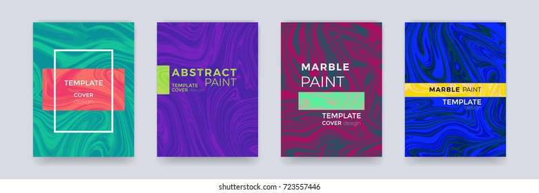 Marble texture cover background of abstract marbling creative liquid watercolor color splash backdrop. Vector illustration template for banner, poster or magazine cover design template