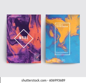 Marmor Texturdecke Set. Moderne, bunte Hintergründe. Eps10-geschichteter Vektor.
